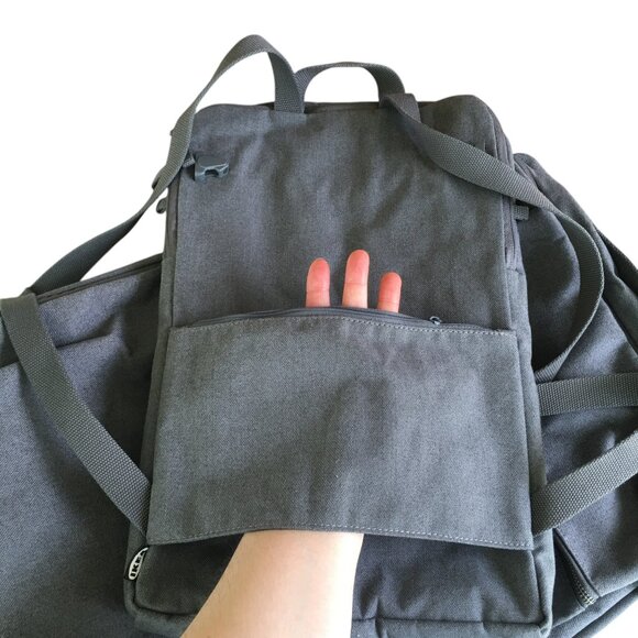 IKEA Forenkla Carry On Rolling Wheeled Travel Bag w/ Detachable Backpack Gray - Picture 11 of 16